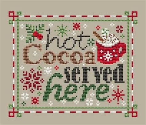 A Type Of Christmas HOT COCOA Erin Elizabeth Designs Counted Cross Stitch Pattern Christmas 3