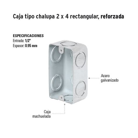 Compra En Linea Caja Tipo Chalupa 2 X 4 Rectangular Reforzada