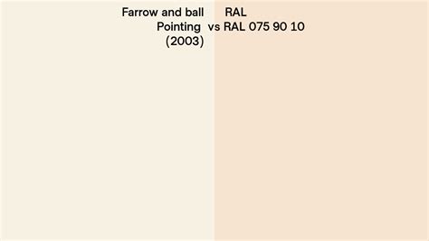 Farrow And Ball Pointing 2003 Vs Ral Ral 075 90 10 Side By Side Comparison