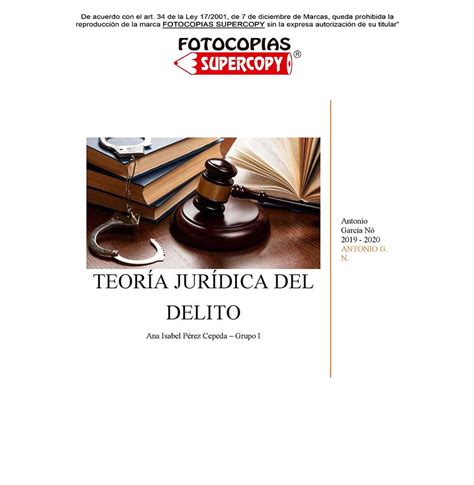 Teoría Jurídica Del Delito Supercopy