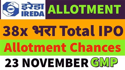 Ireda Ipo Allotment Status Ireda Ipo Gmp Todayireda Ipo Allotment