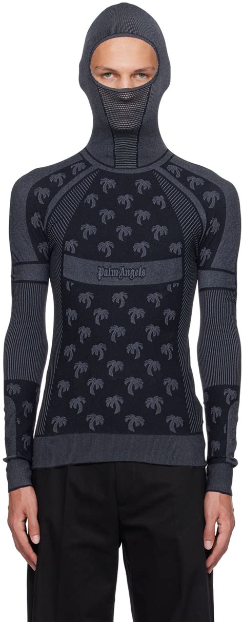 Palm Angels Black Base Layer Ski Turtleneck Palm Angels