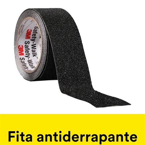 Fita Antiderrapante M Safety Walk Preta Mm X M Pt Un