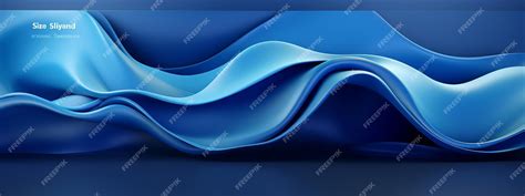 Premium AI Image | A blue and white abstract painting of a blue abstract wave