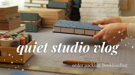 Bookbinding Studio Vlog Cozy Bookbinding Relaxing Piano Music No