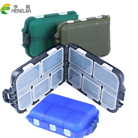 Hengjia Compartments Mini Fishing Tackle Box Fishing Lures Hooks