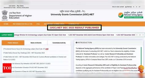 Ugc Net Result Live Updates Nta Ugc Net Exam Result December