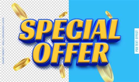 Psd Oferta Especial Con Efecto De Texto De Estilo D Editable Archivo