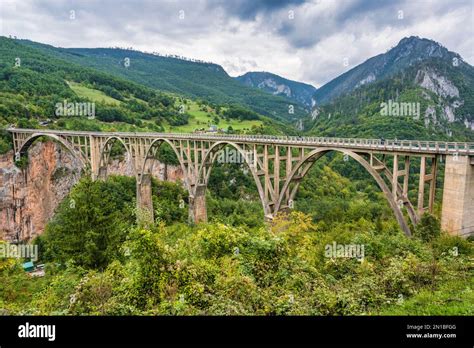 Durdevića Tara Bridge A Concrete Arch Bridge Over The Tara River In