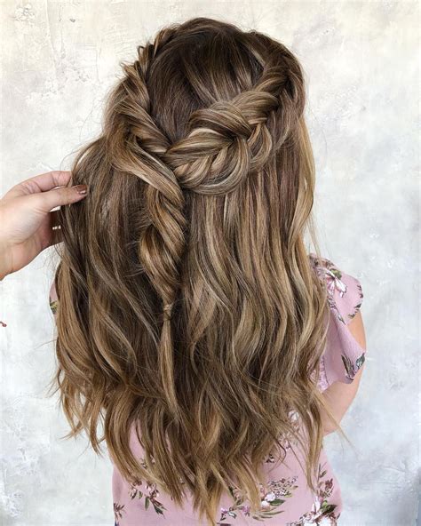 Beautiful Braided Half Up Half Down Hairstyle