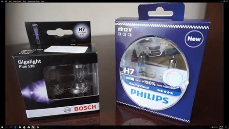 BOSCH Gigalight Plus 120 Vs Philips RacingVision YouTube