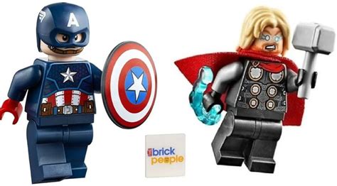 Lego Superheroes Captain America Minifigure With Shield Stand And