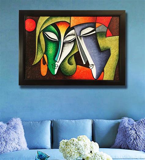 Buy Canvas 40 X 05 X 28 Inch Modern Art Hand Framed Oil Paintings By