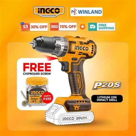 Ingco By Winland Lithium Ion Cordless Brushless Impact Drill V N