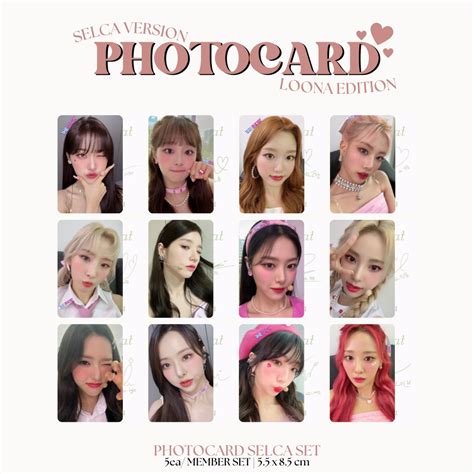 Jual Photocard Loona Selca Flip That Sisi Isi Pcs Laminasi Sisi