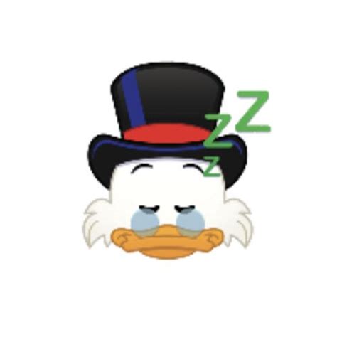 Scrooge Mcduck As An Emoji Sleeping Drawing By Disney Ducktales