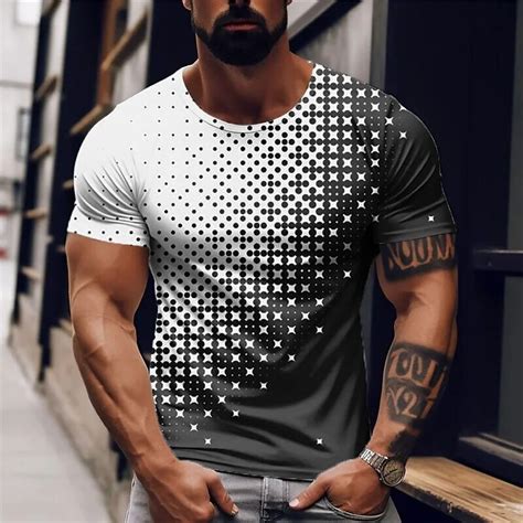 Sommer Herren T Shirt Bergro E T Shirts Top Kontrast Druck Slim Fit