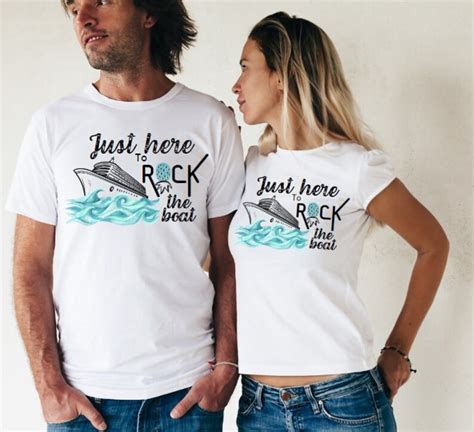 Just Here To Rock The Boat PNG Couples Cruise SVG Vacation SVG Cut