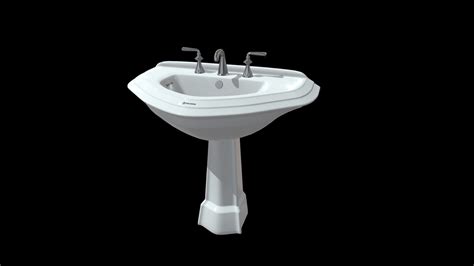 Sink Pedestal 001 3d Model By Poliigon [eae20d3] Sketchfab