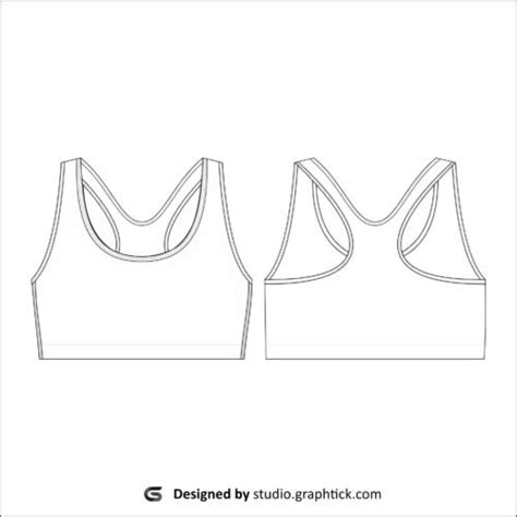 Sports bra vector template - Graphtick-Studio