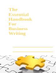 The Essential Handbook For Business Writing Tips For Course Hero