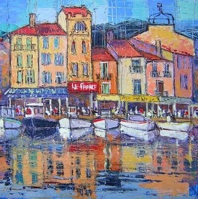 Le Port De Cassis Peinture Par Claude Carvin Artmajeur