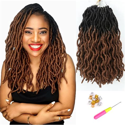 Pack Gypsy Locs Crochet Hair 18 Inch Crochet Locs Tone Wavy Goddess Fauxs Locs Crochet Hair