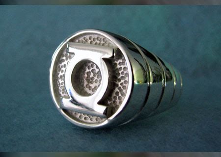 Green Lantern Inspired Sterling Silver Ring Jewelry