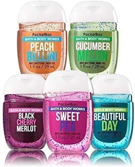 Bath And Body Works Anti Bacterial Hand Gel 5 Pack Pocketbac Sanitizers