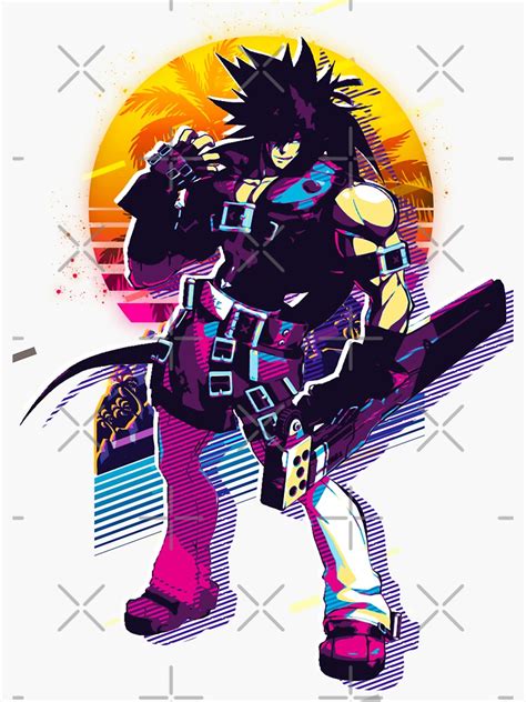 S Retro Guilty Gear Sol Badguy Sticker For Sale By Rebdaart Redbubble