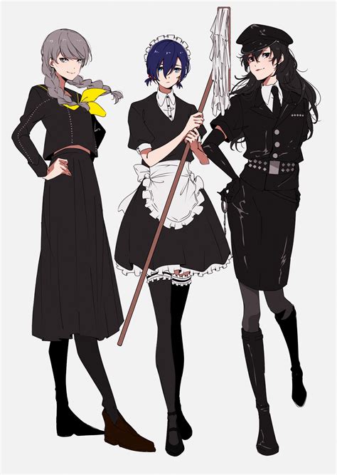 Narukami Yuu Yuuki Makoto And Amamiya Ren Persona And 3 More Drawn