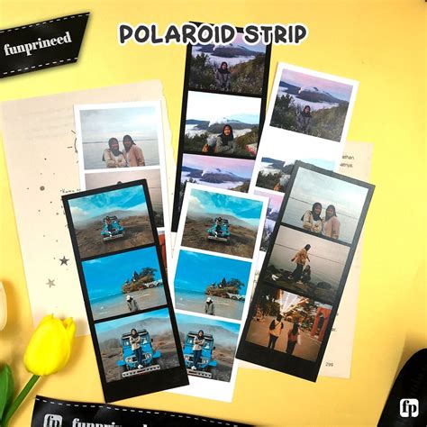 Jual Cetak Foto Polaroid Strip Stripe Laminasi Tahan Lama Tidak Luntur