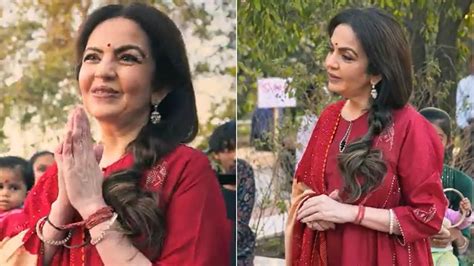 Ahead Of Anant Radhikas Wedding Nita Ambani Visits Temple Complex In