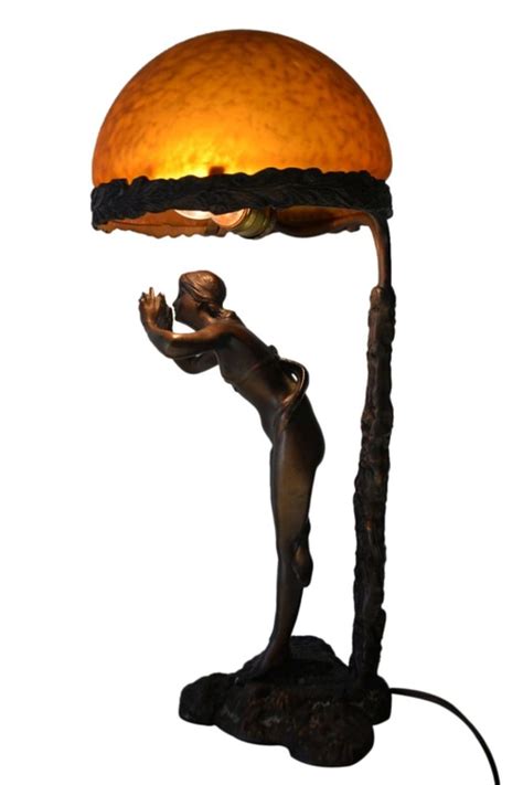 Sold At Auction Rare Schmidt Kestner Art Deco Nude Lamp