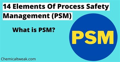 Elements Of Process Safety Management Psm Chemical Tweak