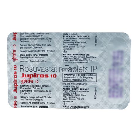 Jupiros 10 MG Tablet Uses Dosage Side Effects Price Composition