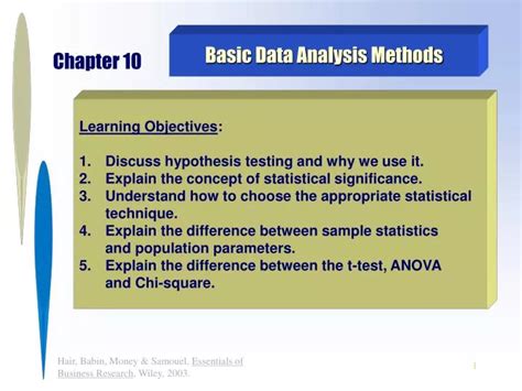 Ppt Basic Data Analysis Methods Powerpoint Presentation Free Download Id674276