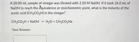 Solved A student performed the experiment "Titration of | Chegg.com