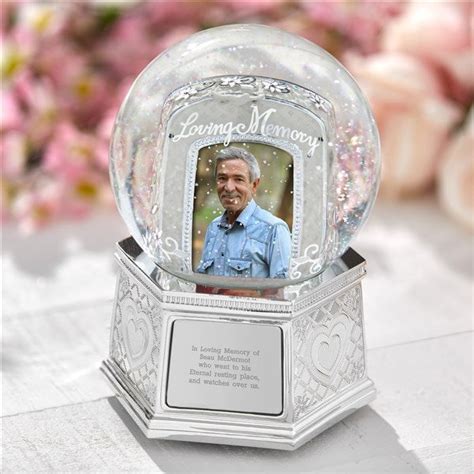 Religious Memorial Photo Personalized Snow Globe