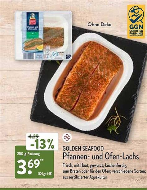 Golden Seafood Pfannen Und Ofen Lachs Angebot Bei Aldi Nord