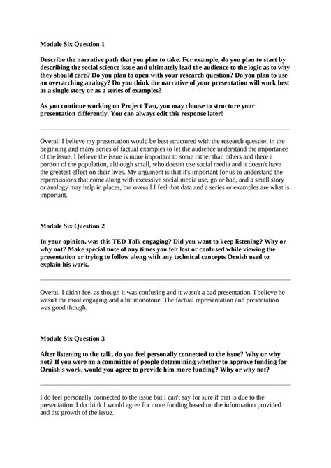 SCS 200 6 2 Module Six Short Responses Module Six Question 1 Describe