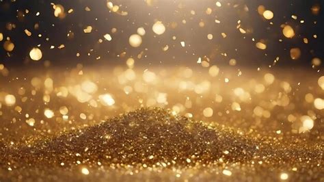 Premium Photo Gold Glitter Dust Particle Texture Background Illustration