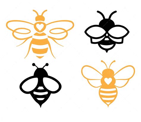 Bee Clipart Bee Cut File Bumblebee Svg Instant Download Cricut Images