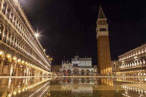 Venice San Marco by night Photograph by Sandra Rugina - Fine Art America