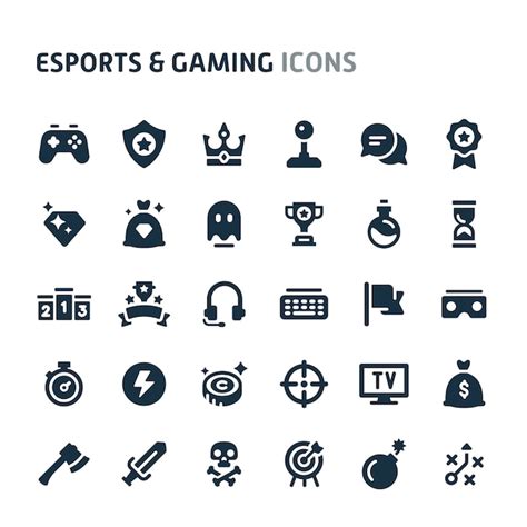 Premium Vector Esports And Gaming Icon Set Fillio Black Icon Series