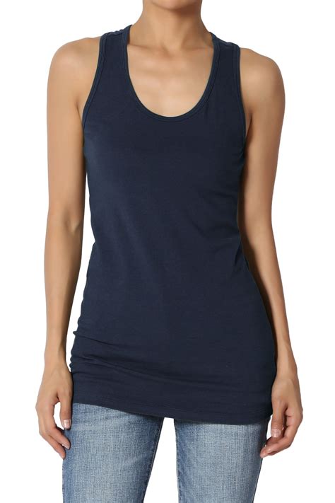 Themogan Themogan Womens Racerback Stretch Cotton Tank Top Basic