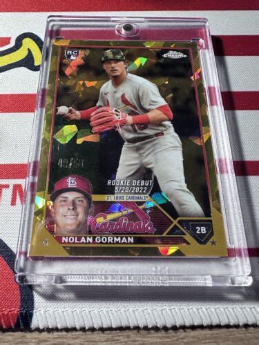 Topps Chrome Update Sapphire Nolan Gorman Gold Rookie Rc