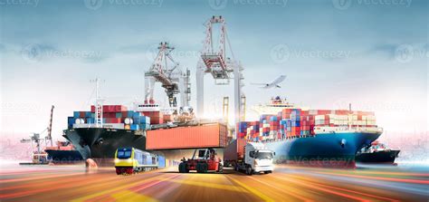 Global business logistics transport import export and International