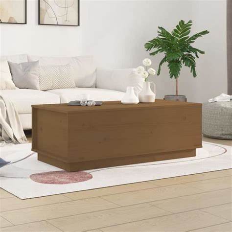 Qut Table Basse Marron Miel X X Cm Bois Massif De Pin