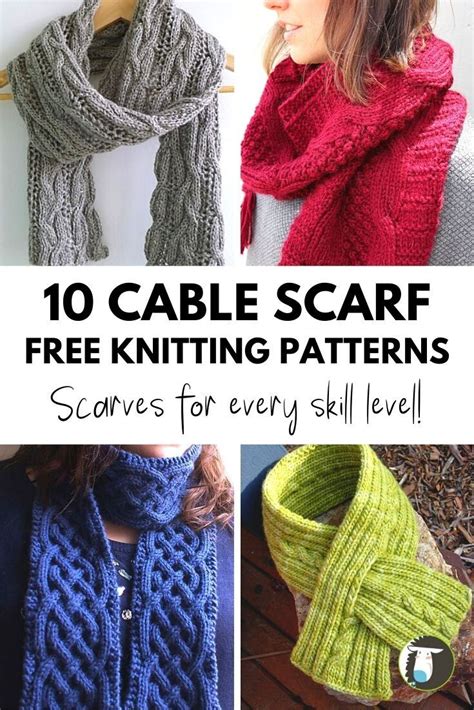 Cable Scarf Free Knitting Patterns Blog Nobleknits Easy Scarf